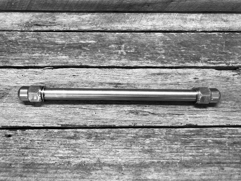 Axle with Nuts - 3/4 inch to suit Late Style Meat-Balls Springer Forks