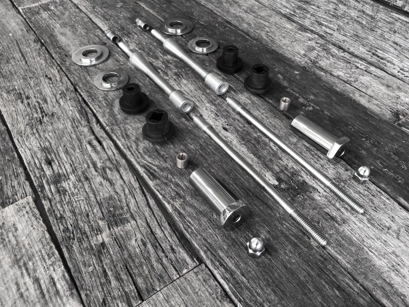 Spring Rod & Bush Kit for Late Style Meat-Balls & Harley Springers