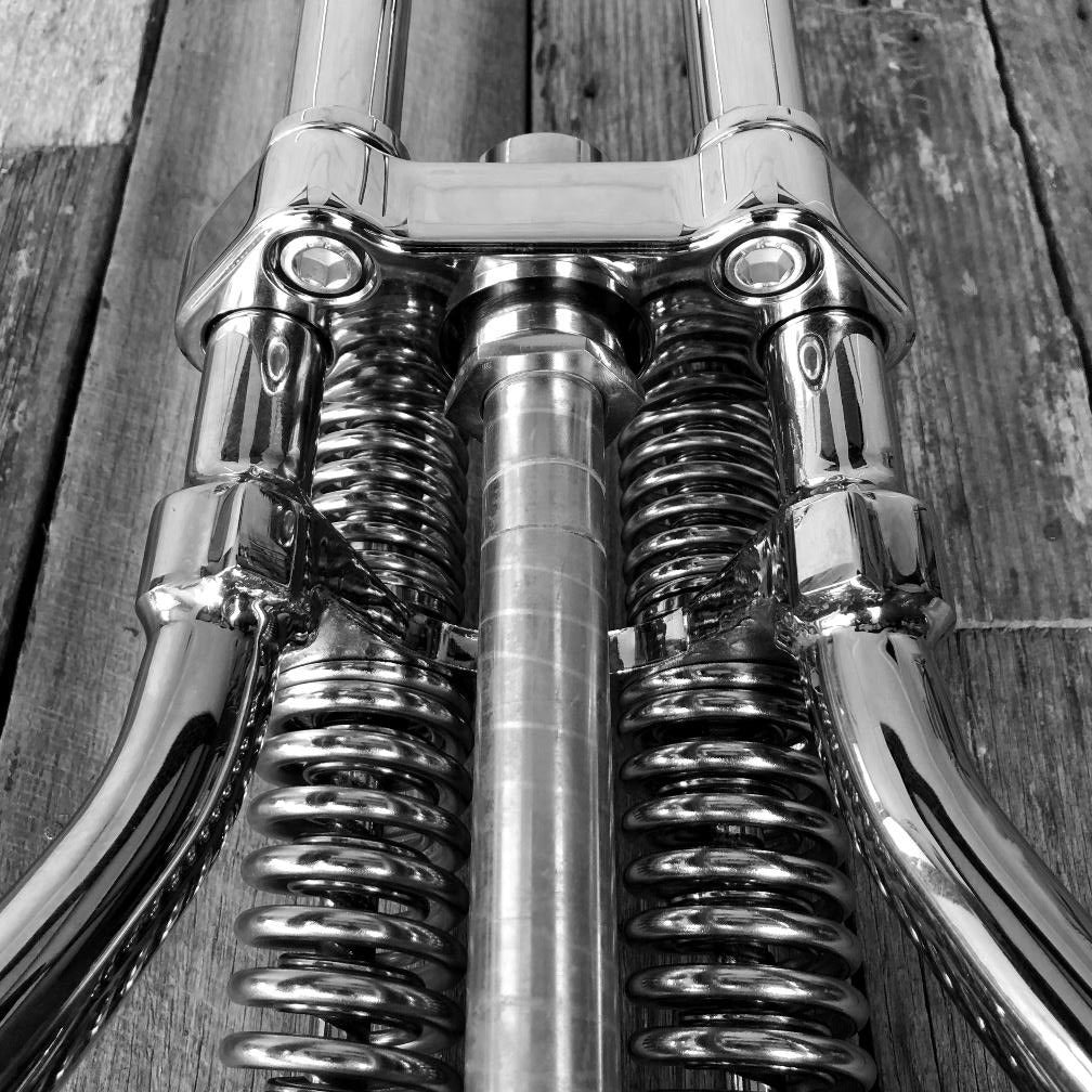 Top Clamp with 3.5" Riser Spacing for Early & Custom Style Springer Forks