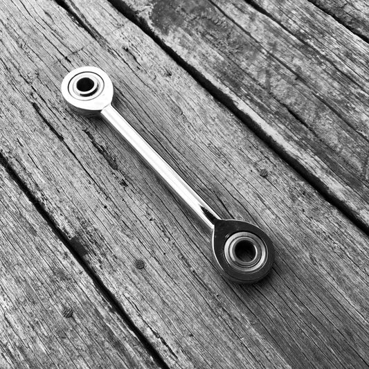 Brake Caliper Stay Arm - Chrome with Heim Joints - 3/8" bolt holes