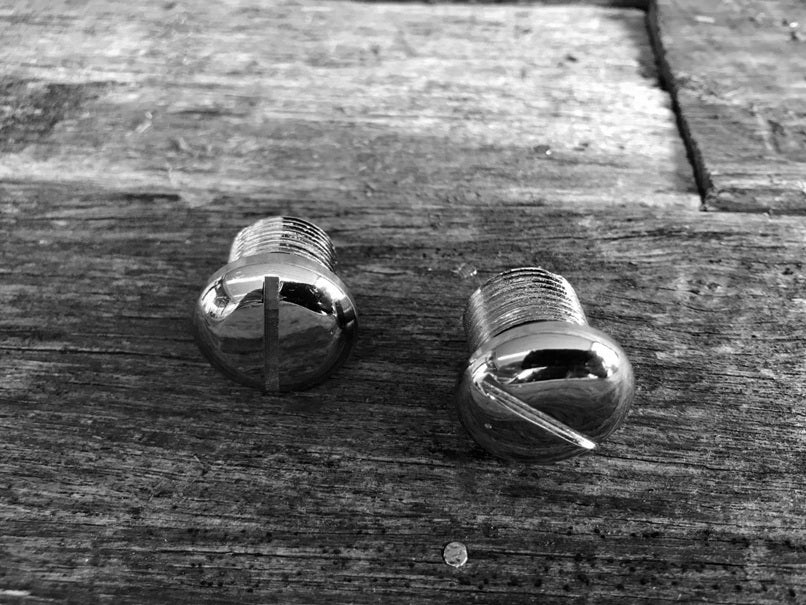 Chrome Screw-In Fork Plugs for Early Style Springers