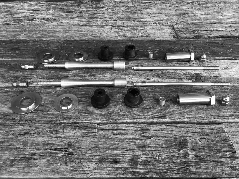 Spring Rod & Bush Kit for Late Style Meat-Balls & Harley Springers