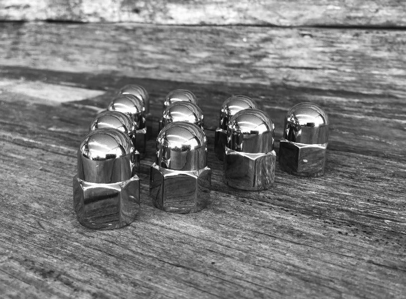 Axel Nut - Chrome - (Dome Nut) for Meat-Balls Springers