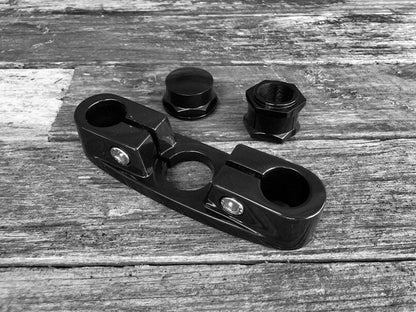 Top Clamp Custom Black (Round) with Nut Set